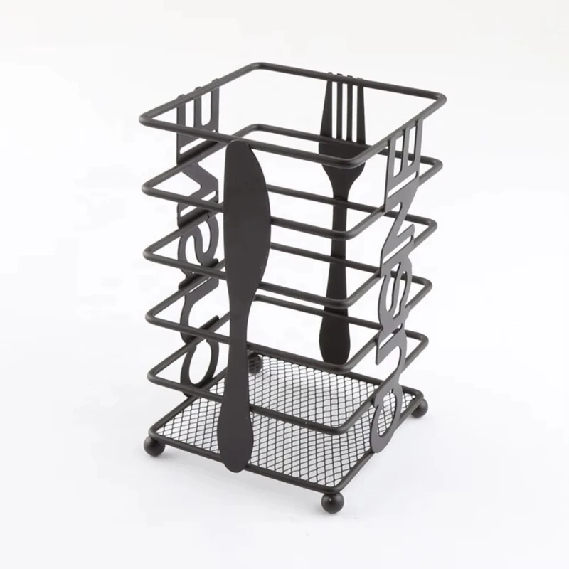 

Tableware Holder Black Coated Tableware Holder Knives, Forks and Spoons Drying Containers Cookware