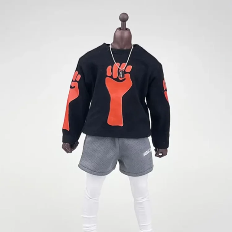 1/6 w skali Hip Hop modny duży rozmiar luźna bluza Sport wygodne szorty obcisłe spodnie legginsy do jogi dla 12-calowego Model postaci