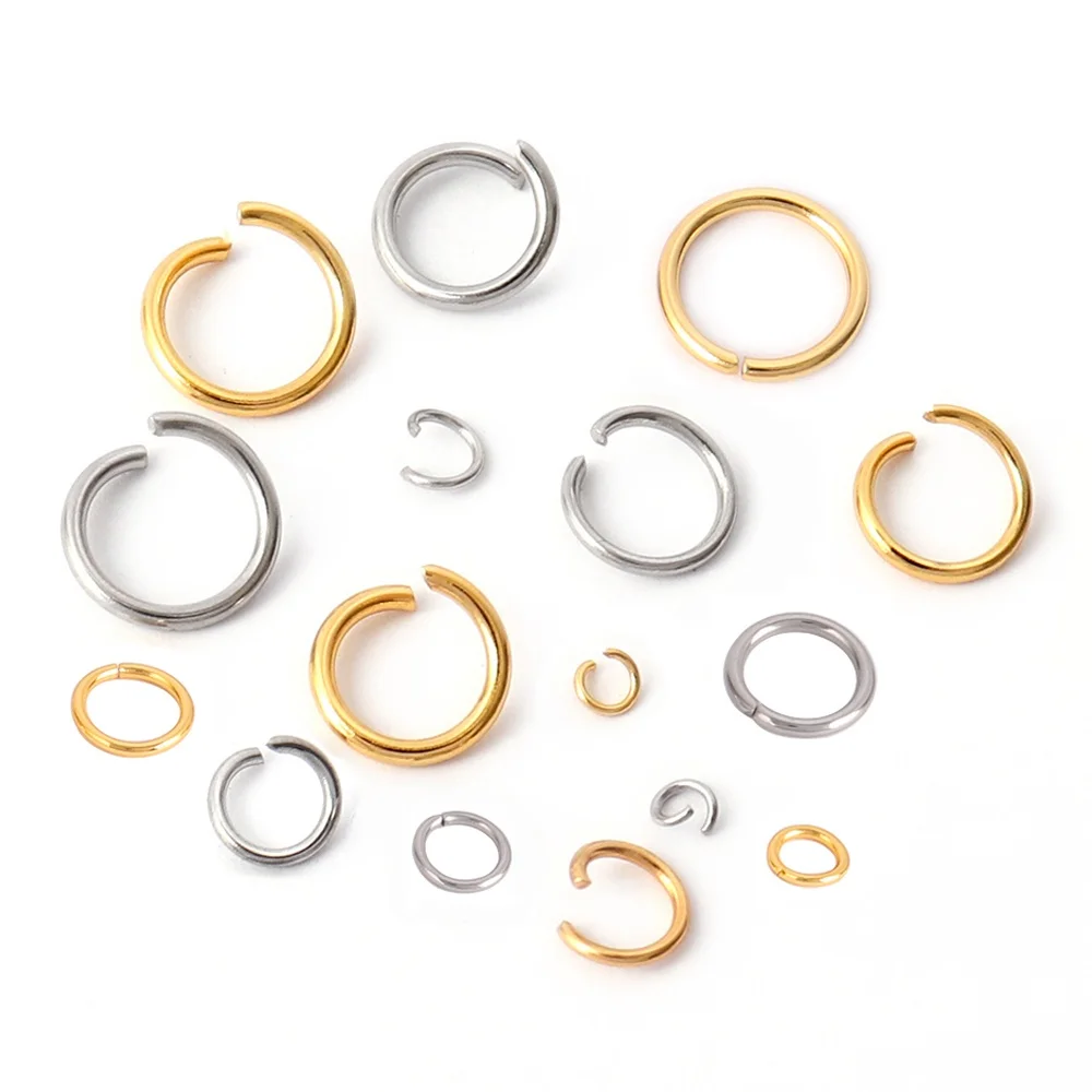 200/500Pcs Stainless Steel Open Jump Rings Split O Ring Connector for Necklace Bracelet Jewelry Making Findings Wholesale