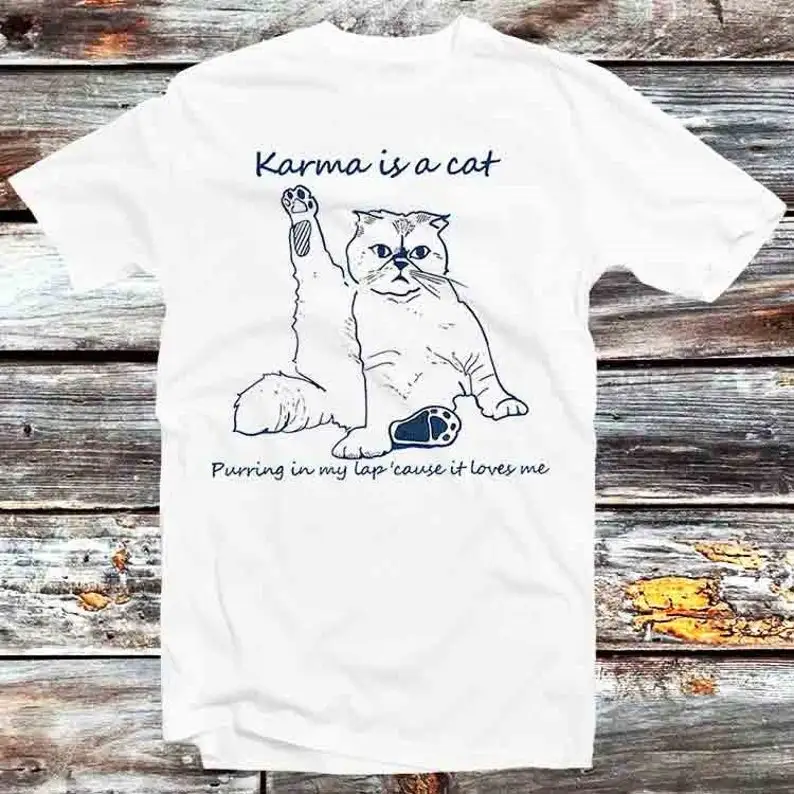 

Karma Is A Purring Cat Tee