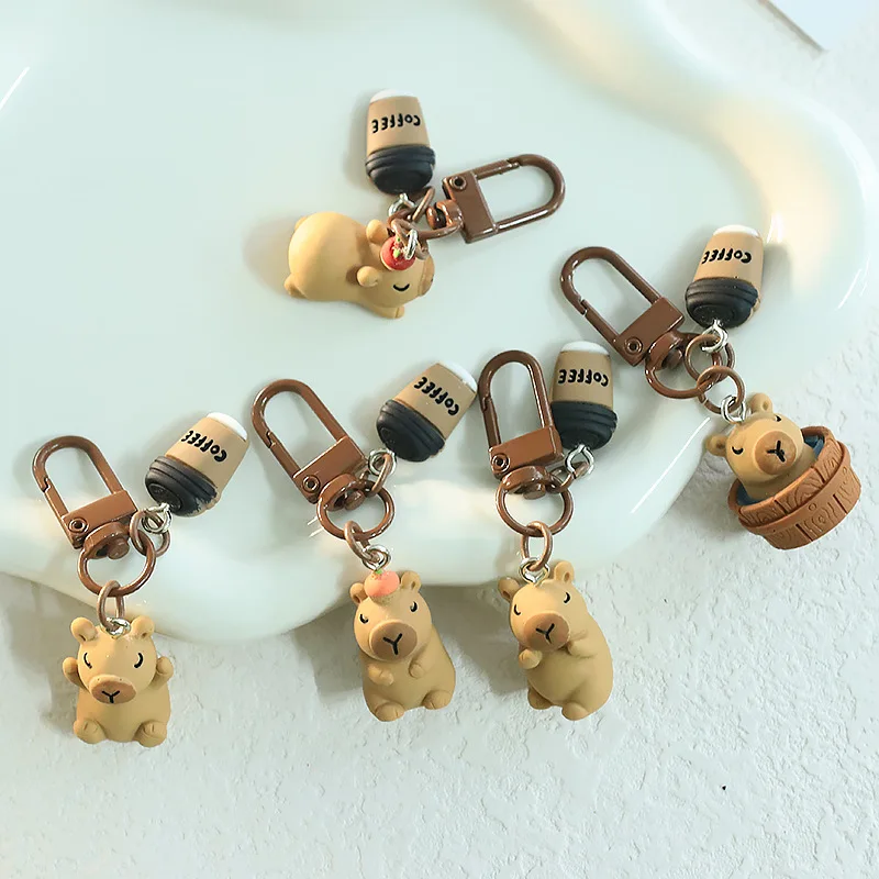 

Funny Kapibabala resin keychain accessory pendant Capybara diy mobile phone pendant
