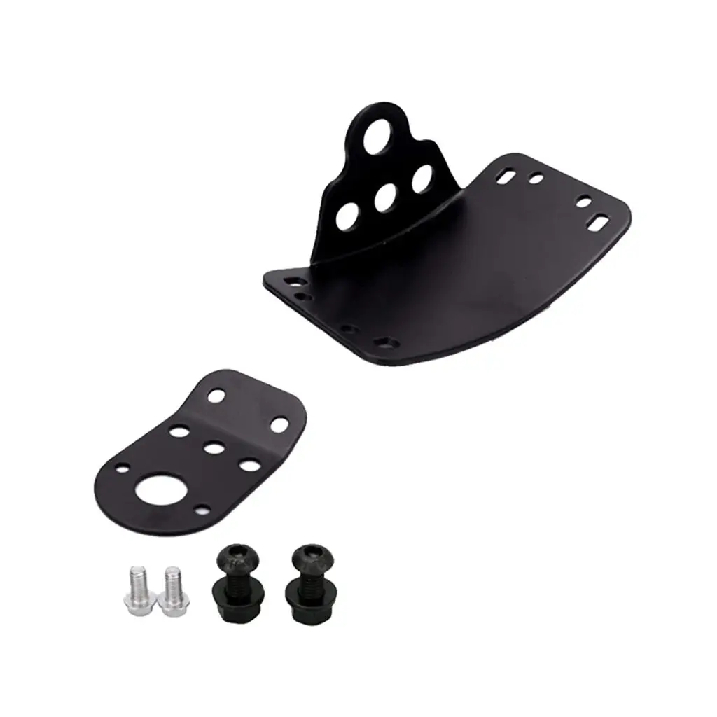 Rear Black License Plate Frame Solid Metal Bracket Predrilled Holder Motorcycle Number Mount Custom Part for Cruiser Chopper