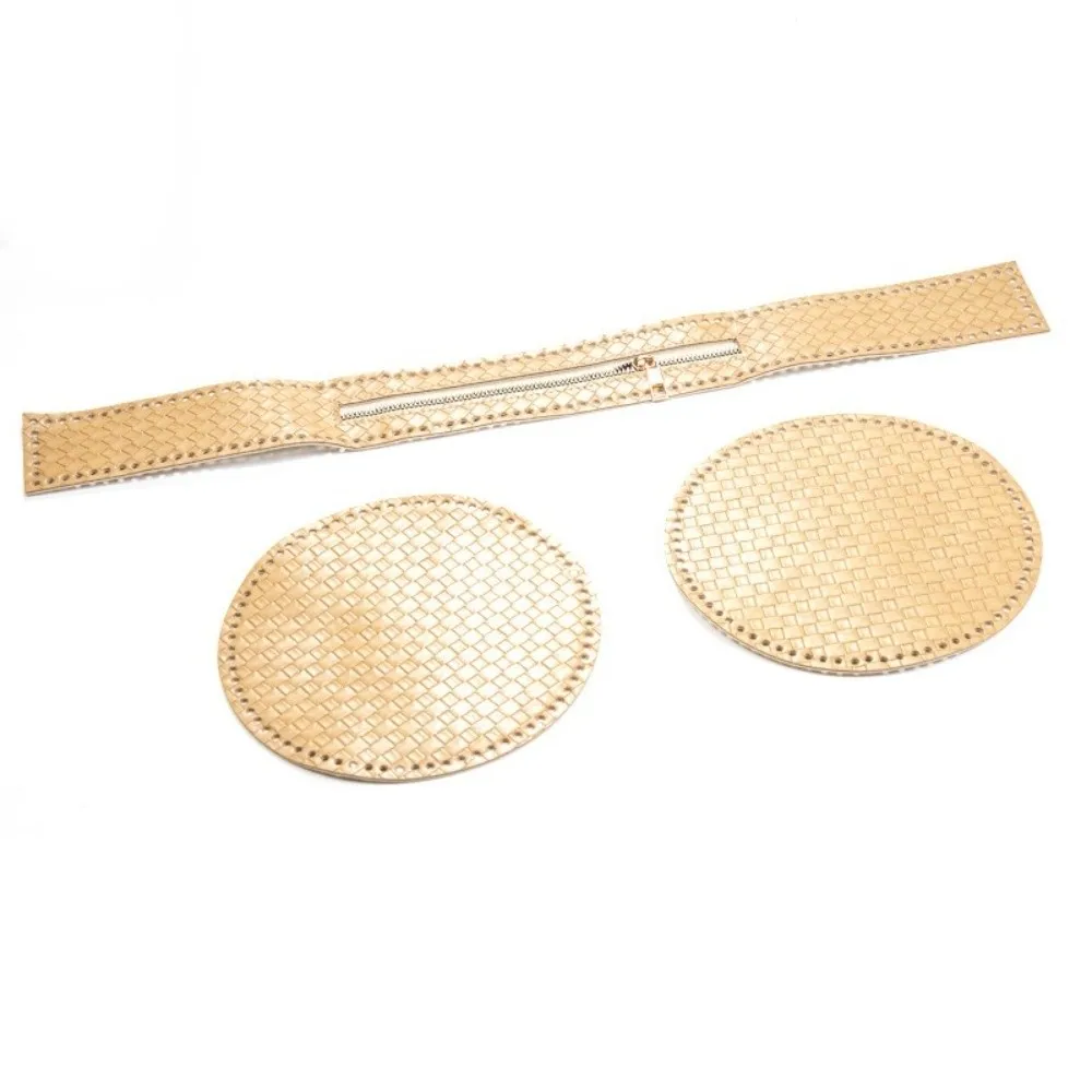 3Pcs PU Leather Bag Making Accessories Handmade Design Knitting Style Bucket Bag Bottom Bucket Shape DIY Knitting Bag Bag Making