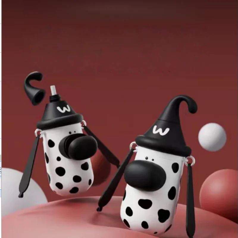 

1 PC 450ML Fun Dog-shaped Stainless Steel Insulated Water Bottle with Nose-shaped Storage Box and Creative Straw， with Strap