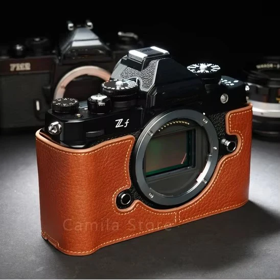 NEW handwork Photo Camera Genuine leather cowhide Bag Body BOX Case For nikon ZF Protective cover sleeve box base accessories