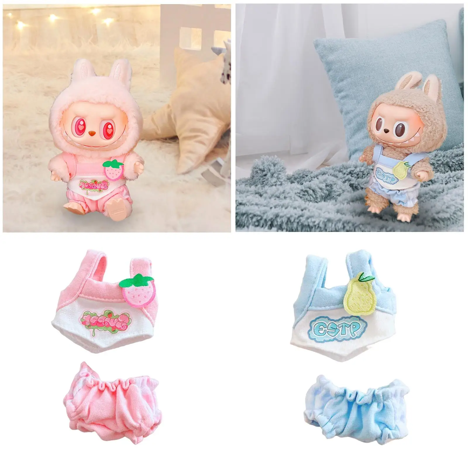 

2-х предметный плюшевый кукольный жилет и шорты, комплект для детей, гибкий реквизит для фотографий, модный наряд, сделайте свои собственные куклы для плюшевых кукол