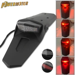 Rear Motorcycle Mudguard Taillight Motorbike Brake Lamp Fatbike Pitbike Dirtbike For Harley Honda Surron Yamaha Accessories