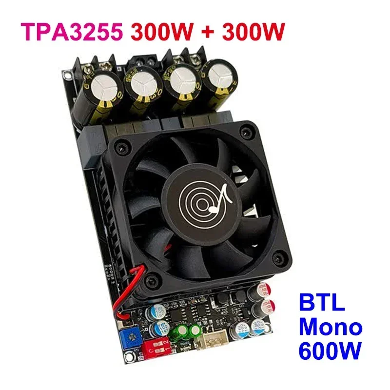 2*300W TPA3255 BTL Mono 600W Stereo Digital Amplifier Board High Power Audio AMP