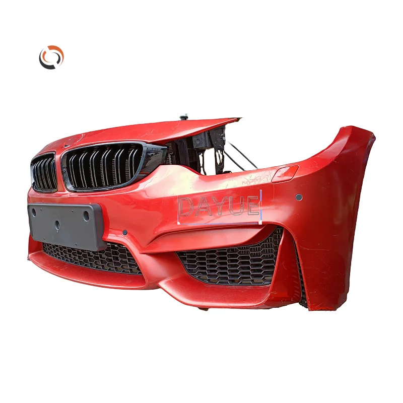 For M2 M3 F80 F82 Car Front Bumper Assembly Headlight Engine Hood Mudguard Doors Accessories Plastic Material