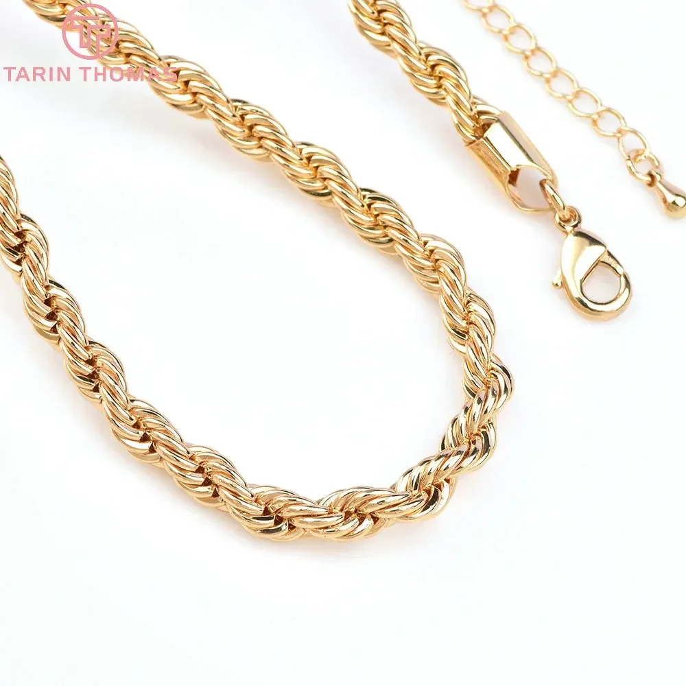 

(6379) Length 41CM 24K Gold Color Brass Finished Necklace Chain High Quality DIY Jewelry Making Findings Accessories Wholesales