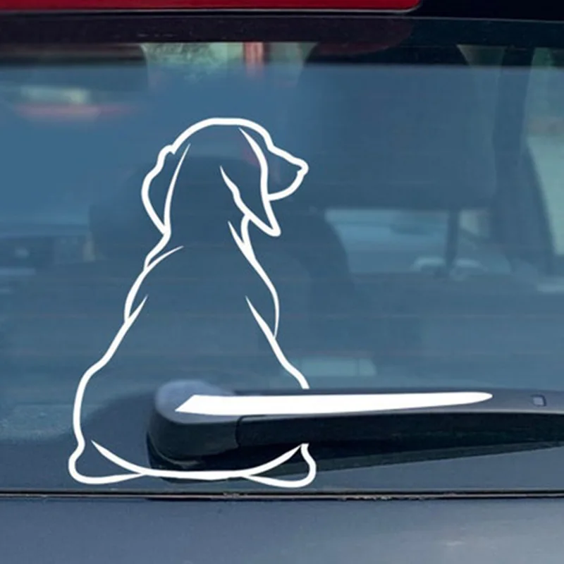 Puppy Dog Car Rear Windshield Wiper Decor Decals  Animal Dog Vinyl Art Sticker For Truck Car Bumper Funny Decoration