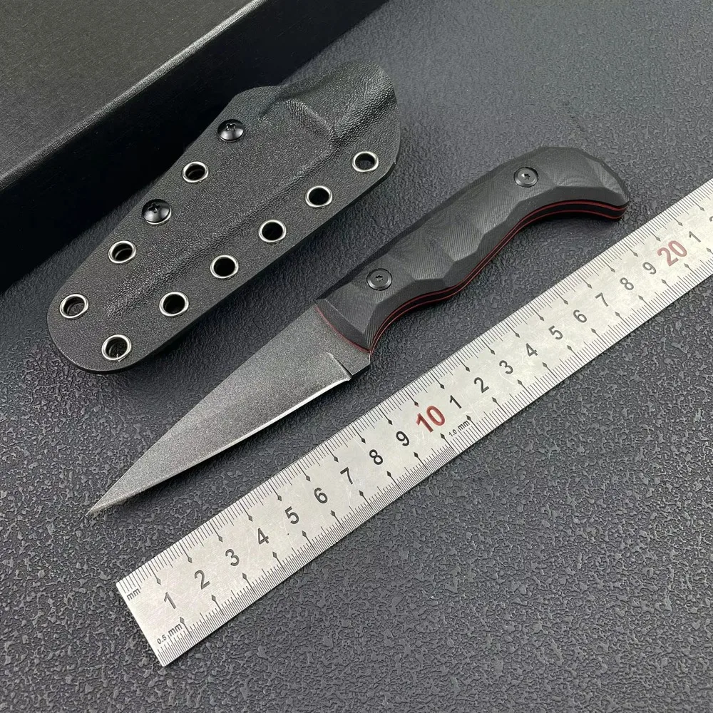 最高品質のサバイバル固定ナイフ-8cr13mov-ブレード-g10-ハンドル新しい屋外ストレートナイフキャリーオンツール-edc-釣りツール