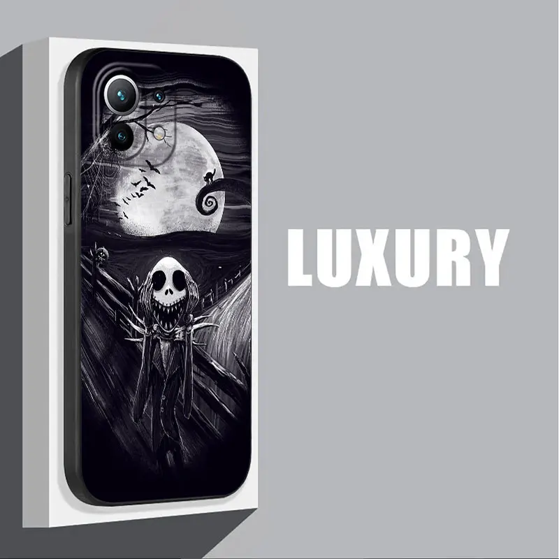 Etui na telefon Jack Skellington Black Art Disney do Xiaomi 14T 13T 12T 11T 14 Pro 12 Mi 11 Lite Poco X3 X4 X5 X6 M5 F5 F6 Pro Cover