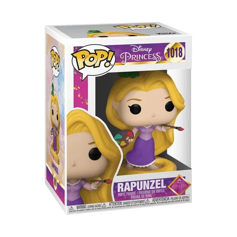 Funko POP Originale Disney Princess Anime Figura Rapunzel Ariel Belle Action Figure Giocattoli per Ragazzi Ragazze Regalo Modello da Collezione