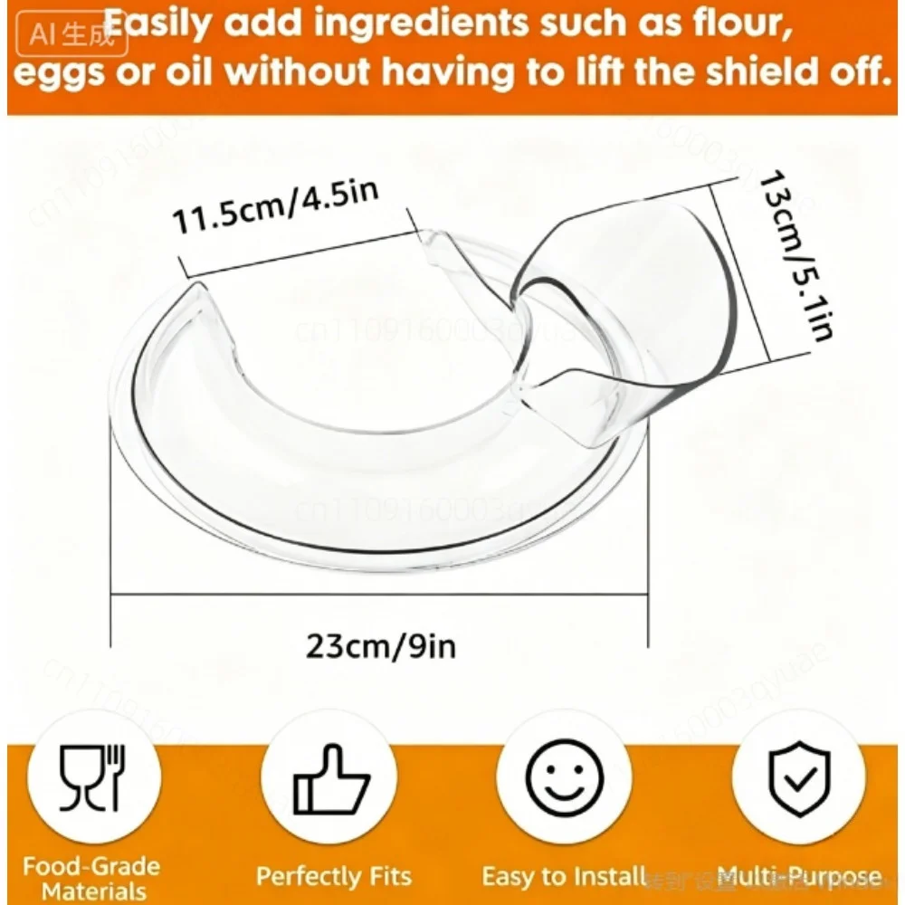 4.5-5 QT Stand Mixer Anti-splash Pour Splash Guard Cover