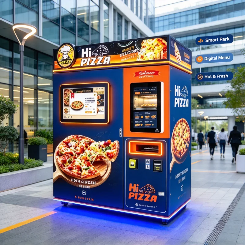 Built In Pizza Making Fully Automatic Smart Pizza Vending Machine Fresh Hot Food Retail Equipment Customized For Sale