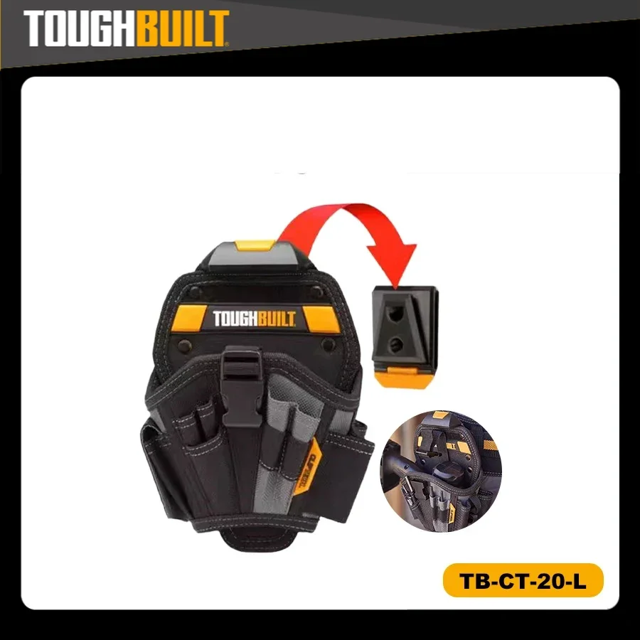 TOUGHBUILT TB-CT-20-L Drill Holster – Large Hand Drill Special Belt Bag Decoration Portable Tool Bag