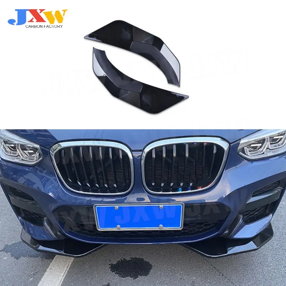 

2Pcs/set FRP Front Bumper Lip Chin Splitters For BMW X3 G01 X4 G02 M Sport 2019-2021 Carbon Fiber Front Chin Splitters Body Kit