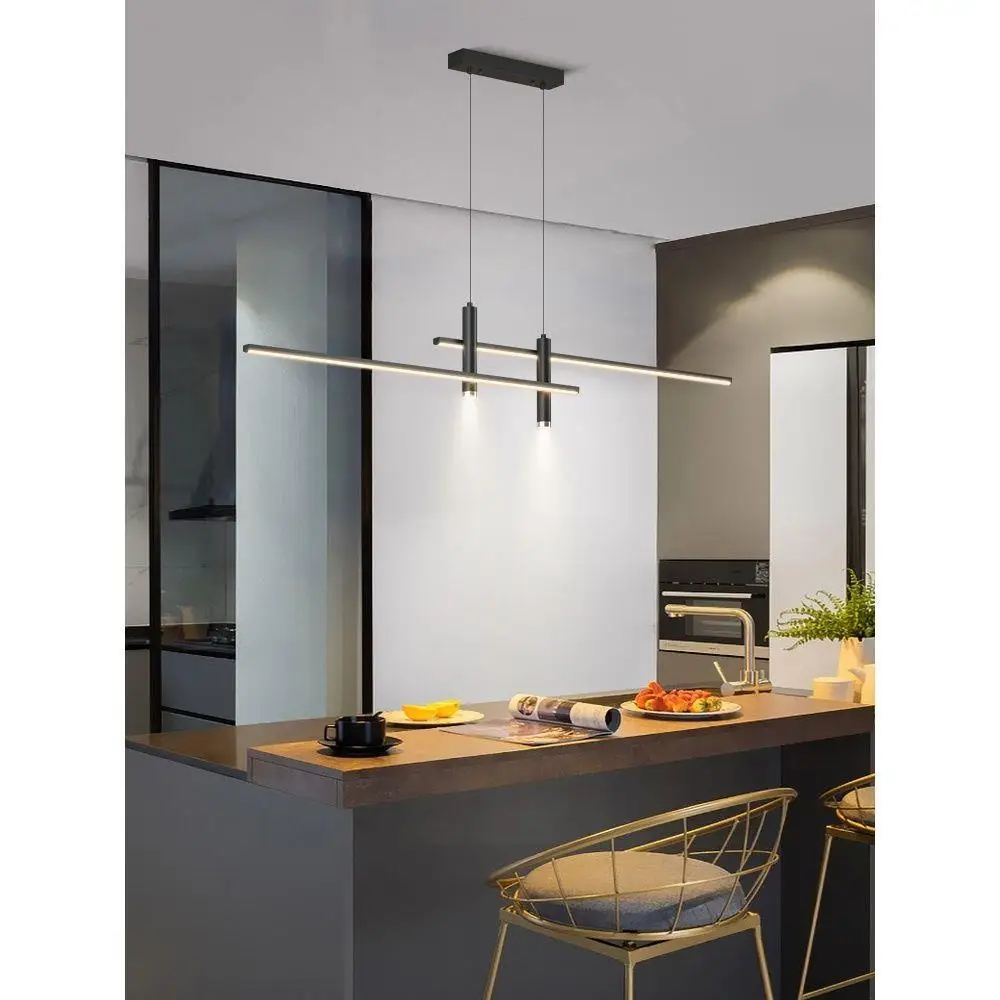 Nordic restaurant chandelier minimalist strip light modern minimalist bar table light with spotlight restaurant SCR