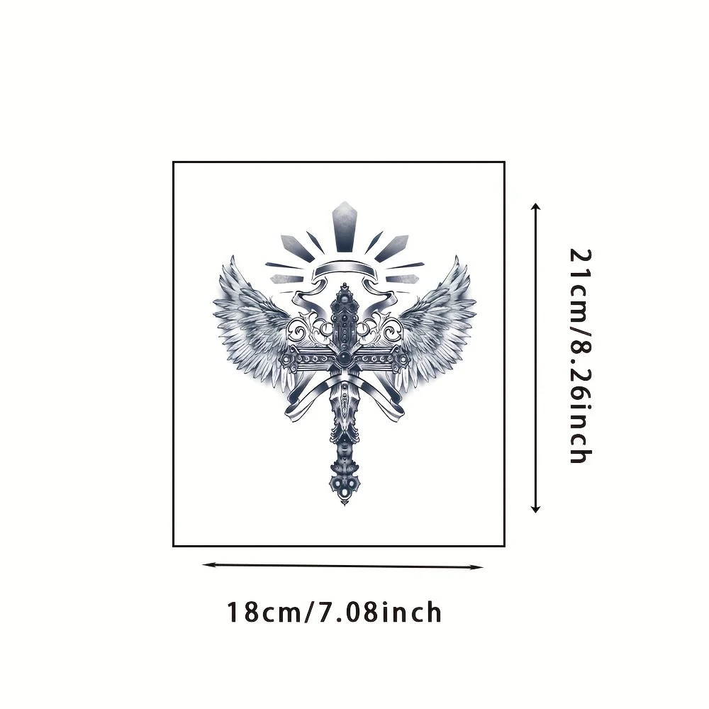 6 ملصقات وشم عشبية كبيرة تدوم 7 إلى 15 يومًا، مقاومة للماء ومقاومة للاهتراء، ذات تأثير واقعي