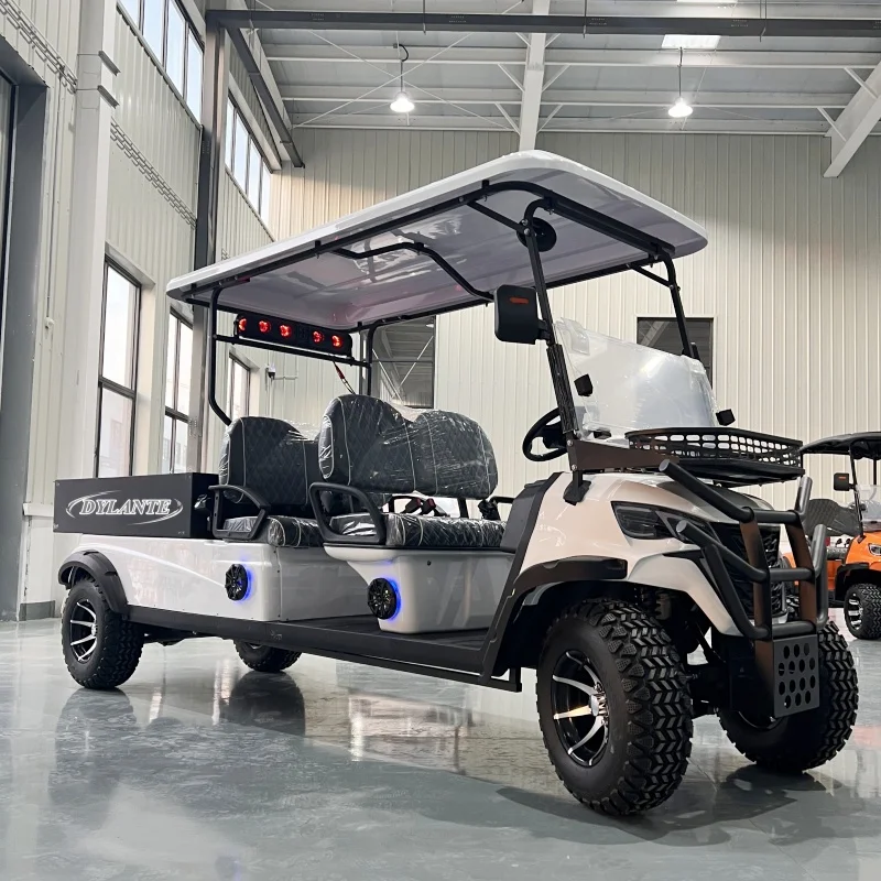

New Trendy Luxury Four-Seater Electric Golf Cart 48V 72V Off-Road Multi-Purpose Hunting Truck Golf Cart