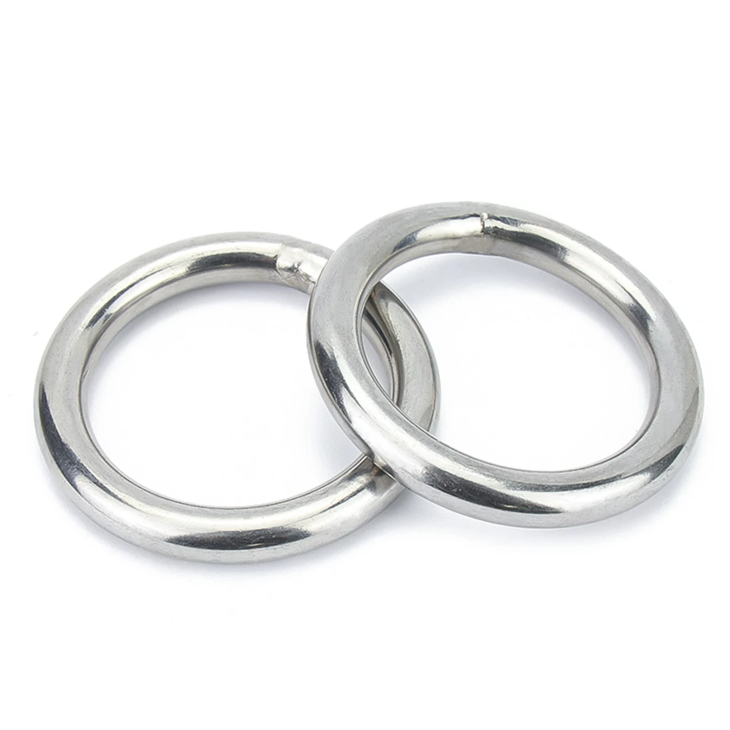 304 Stainless Steel Solid Welded O‑Shaped Circular Ring M3 M4 m3 Keychain Metal Buckle Backpack Carabiner Clip Loop Clasp Rings