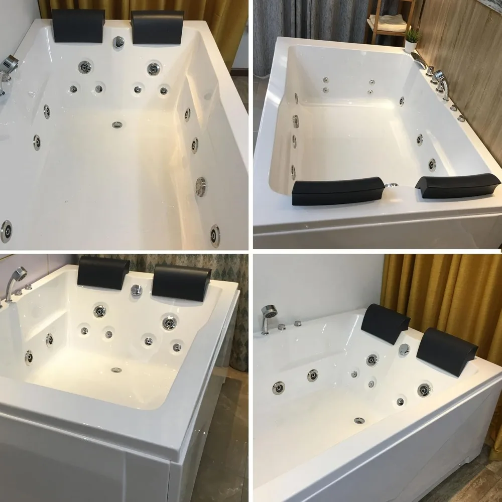 

2 Person Whirlpool Bathtub,71” Whirlpool Tubs with 16 Jets,Jetted bathtub,Acrylic SPA Bath Tub,2 Person Hydro Massage Bathtub