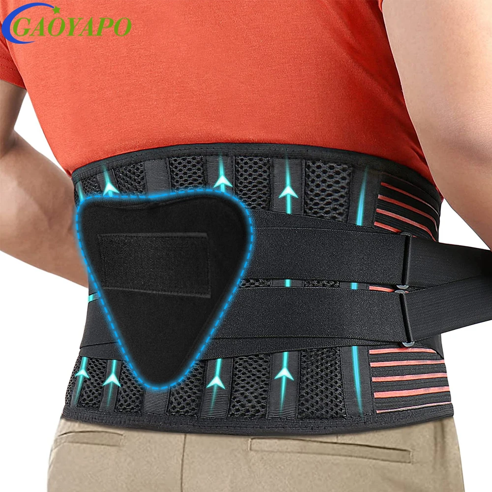 1Pcs Double Pull Back Lumbar Support Belt Waist Orthopedic Brace for Lumbar Pad,Injury,Lower Back Pain Relief for Herniated Disc