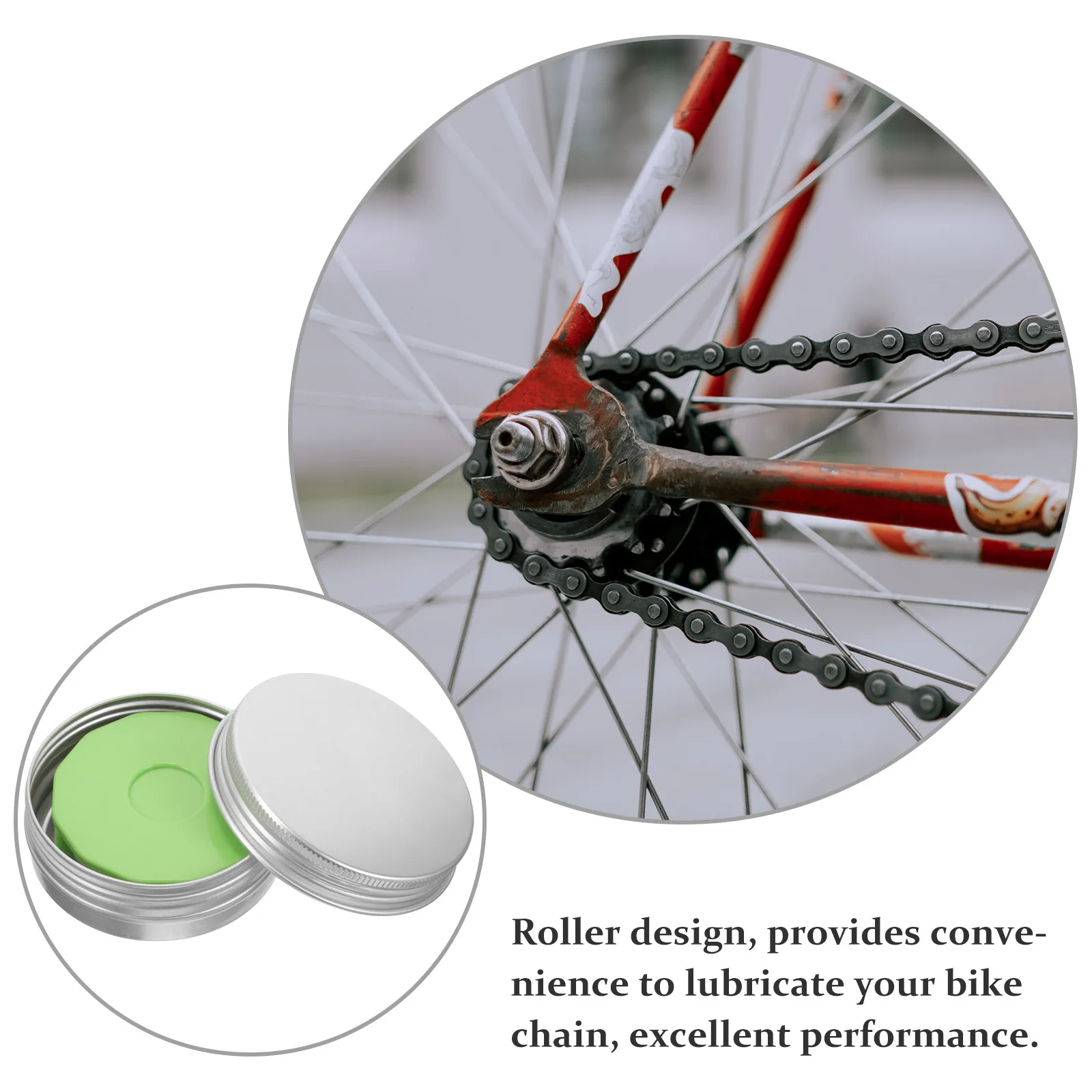 

2pcs Bike Chain Roller Oiler Tool Lubrication Grease Applicator for Bicycle Scooter Motorcycle Chains Lightweight Durable