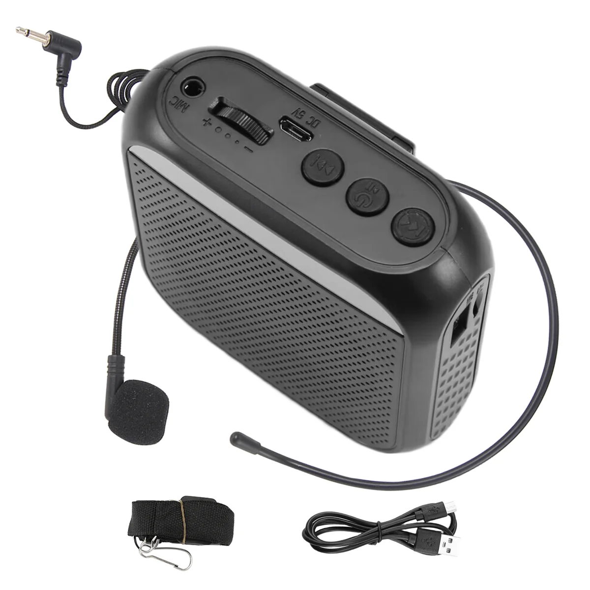 NEW Portable Voice Amplifier Microphone Headset, Rechargeable Voice Amplifier for Teachers,Training,Tour Guide,Classroom-B