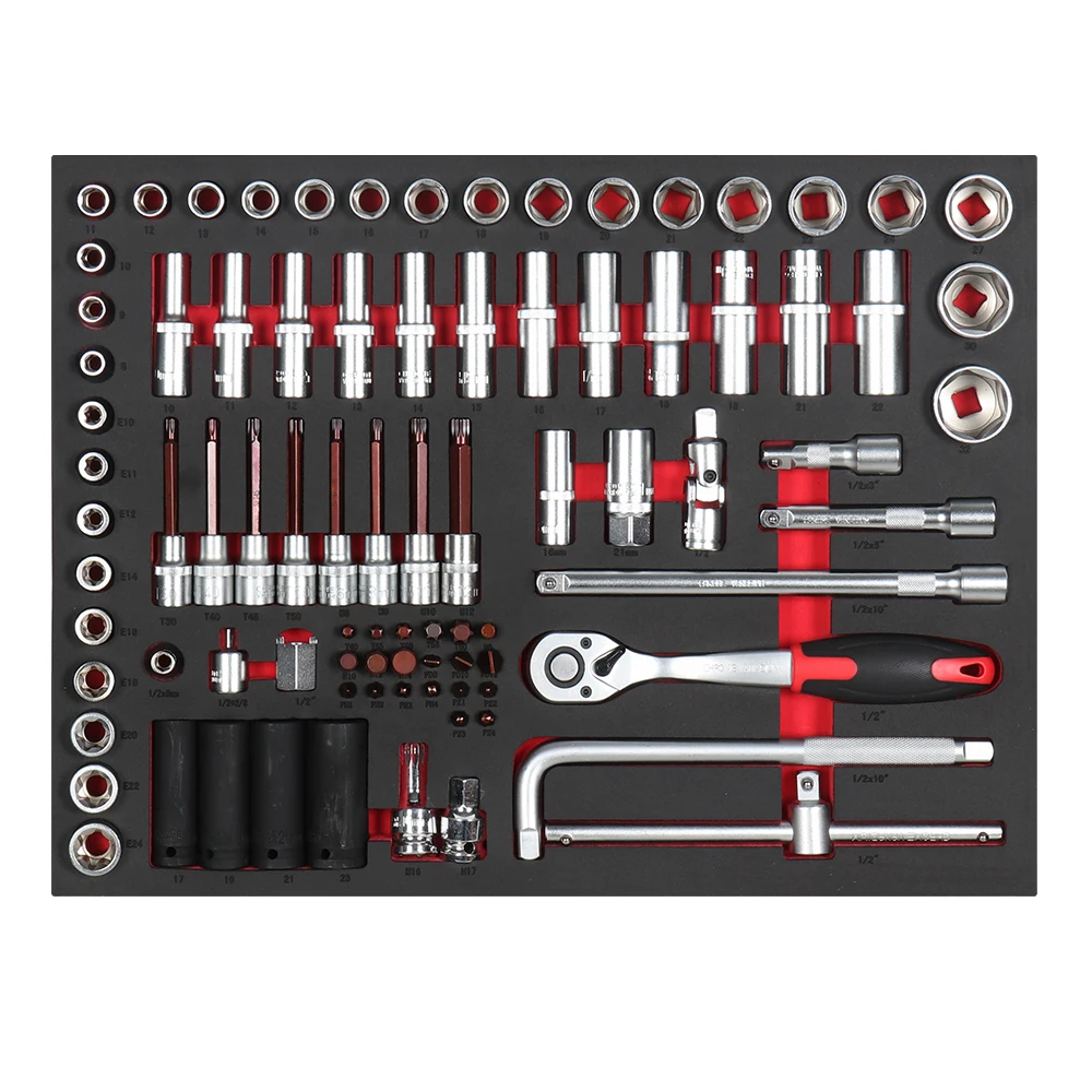 Professional 87 Pcs CR-V Sockets Combination Wrench Set Customizable OEM Support for Home Repair Quality Tools for Steel Toolbox