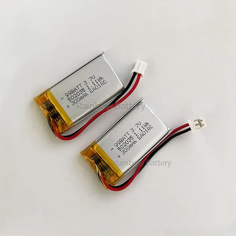 1-10pcs 502035 3.7V 300mAh Battery Lipo Rechargeable Battery for MP3 Recorder Smart Bracelet Tracker Locator Bluetooth Headset