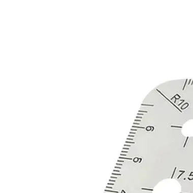 Stainless Steel Leather Cutting Ruler 9cm Corner Template Scale Line Angle Tool For DIY Craft Punching Measuring Gauge