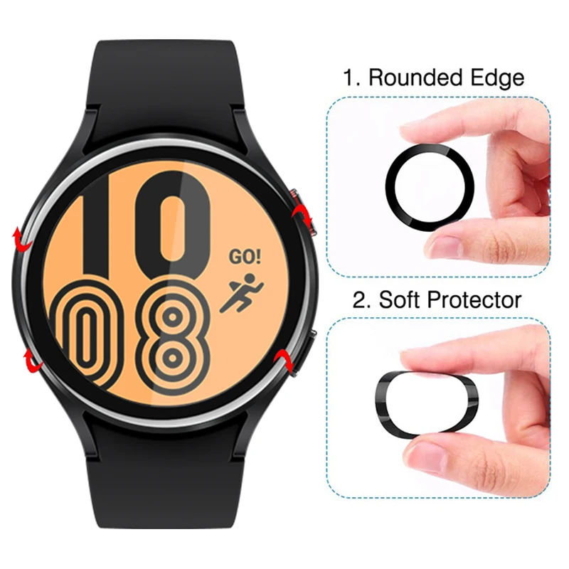 3D Curved Screen Protector For Samsung Watch 5 Pro 45mm Protective Film Galaxy Watch 4 5 6 40MM 44MM TPU Films 6Classic 43 47MM