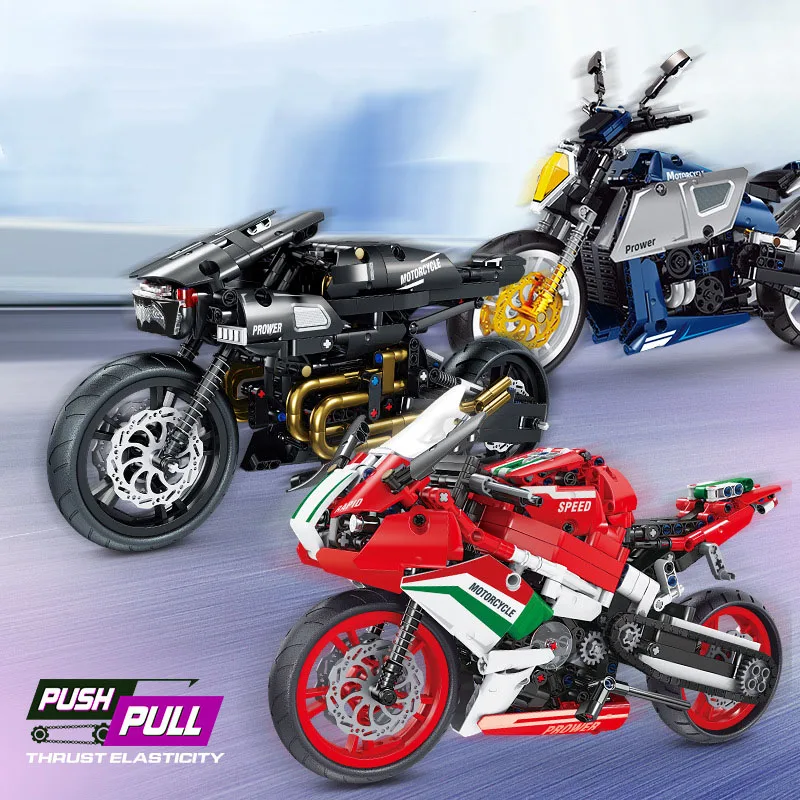 Technical 1299 Panigale R Italy Motorcycle Diavel 1260 Building Block Batcycle Motor Construction Model BricksToy For Gifts