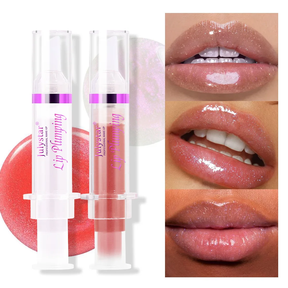 Julystar-Transparente Vidro Lip Glaze, Lip Gloss, Longa Duração Hidratante, Lip Brightening, Cosméticos Femininos