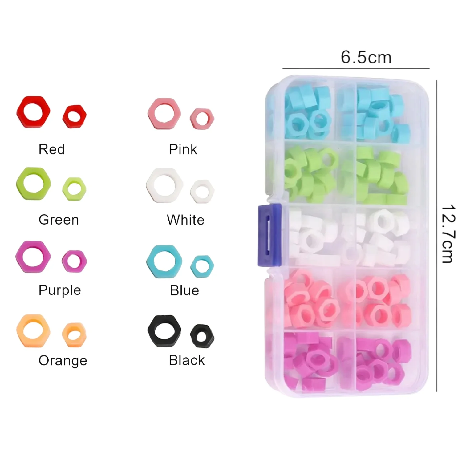 

100Pcs Dental Color Silicone Code Ring 4/6mm Identification Circle Orthodontic Instrument Autoclavable 134°C Oral Care Material