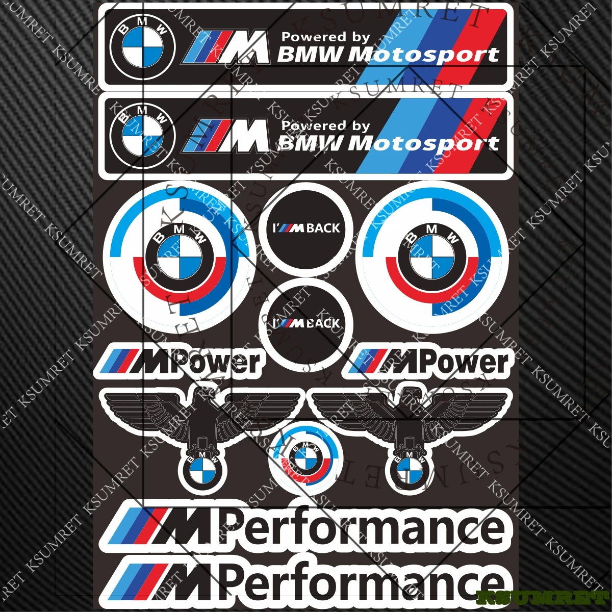 

For Bmw Moto Sticker Motorcycle Logo Decals Set