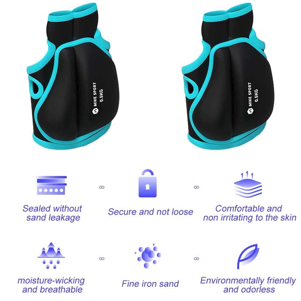 

1 пара утяжелителей на запястье с замком для большого пальца для женщин и мужчин - утяжелители для щиколоток, утяжеленные перчатки для бега, ходьбы, бега