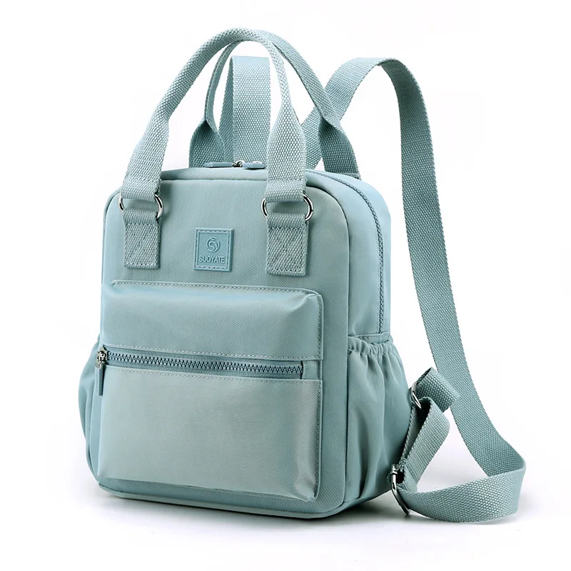 Bolso con asa superior para mujer, mochila de nailon impermeable de estilo coreano, Mochila pequeña de viaje literaria a la moda para niña, 2023