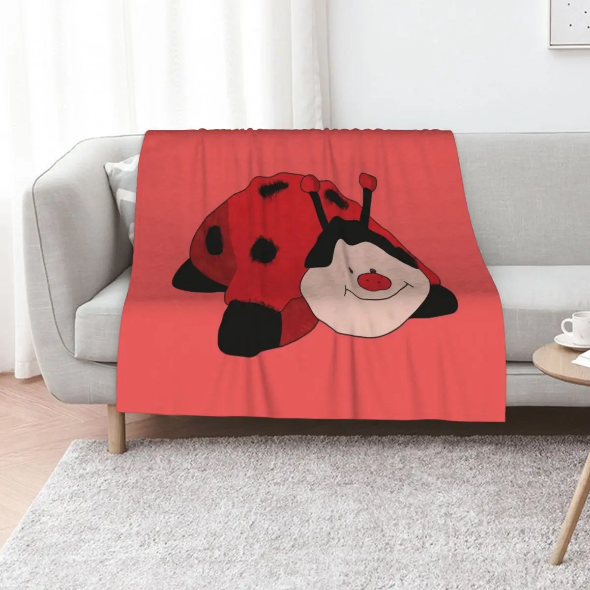 

Ladybug Pillow Pet Throw Blanket Custom bed plaid Decoratives Thermals For Travel Blankets
