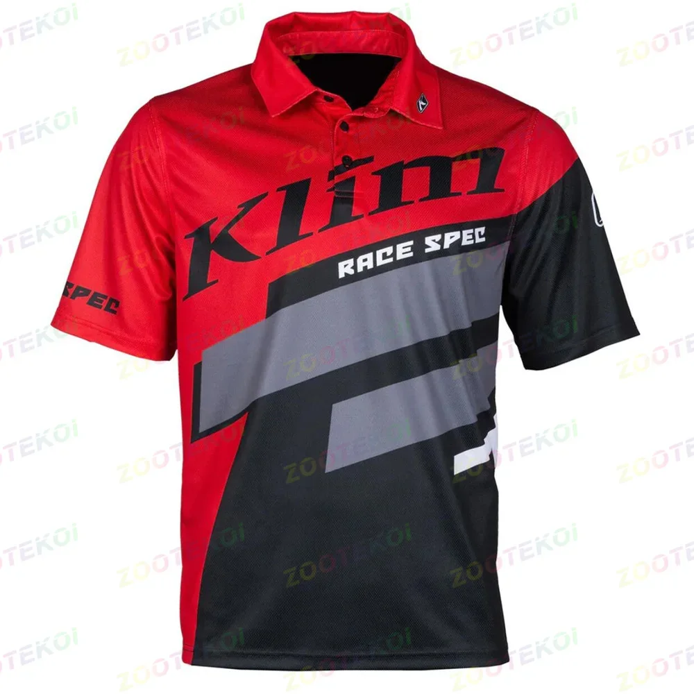 

New 2023 Men's KLIM RACE SPEC F1 Racing Motorcycle Short Sleeve Polo Shirt Fast Dry And Breathable Cycing Jersey T -shirt 02