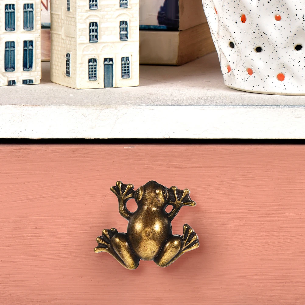 

4 Pcs Metal Frog Cabinet Door Handles Knobs for Drawers Wardrobe Animal Pull Handle Furniture Pulls Vintage Hardware