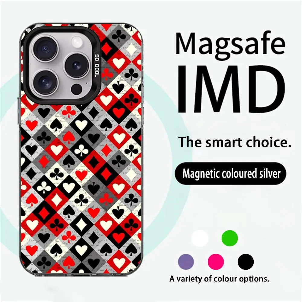 capa-de-telefone-com-design-de-pintura-artistica-de-poker-magnetica-imd-colorida-prata-para-iphone-17-16-15-14-13-12-pro-max