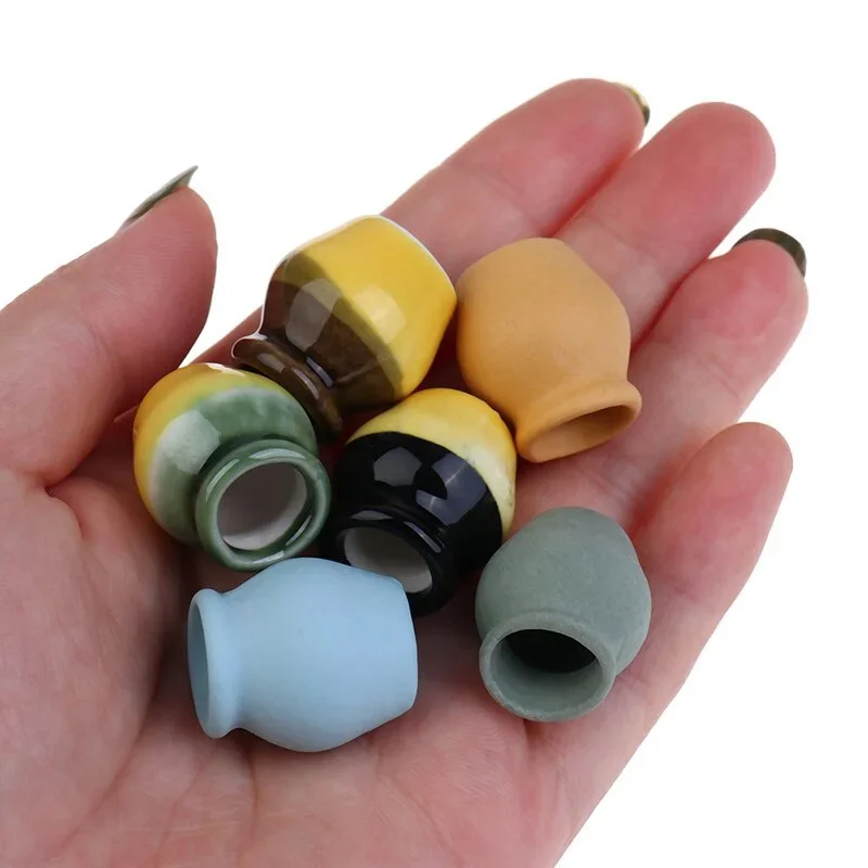 

6 шт. 1:12 кукольный домик миниатюрная фарфоровая ваза для цветов аксессуары для кукольного дома