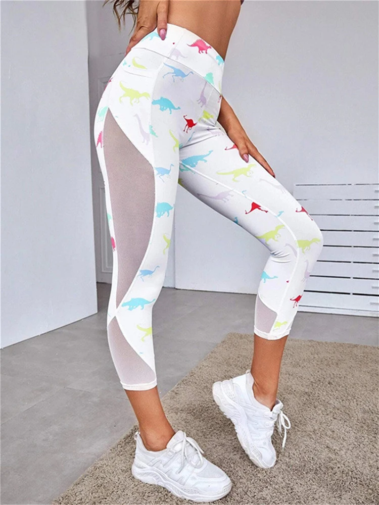 

Women's Gym Legging Push Up Fitness Sporty Mesh Raises Butt Mujer Sexy Workout Leggings Pocket High Waist Yoga Pants for Women