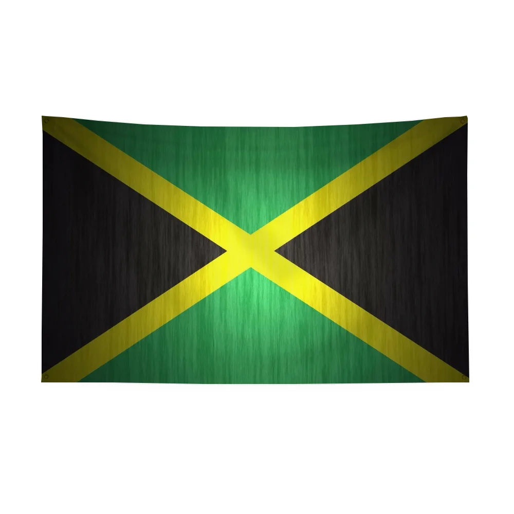 A Four-hole Flag Jamaica Home Garden World Flags and Banners Outdoor Decorations 4th of July Decorations for You Custom Hang Car