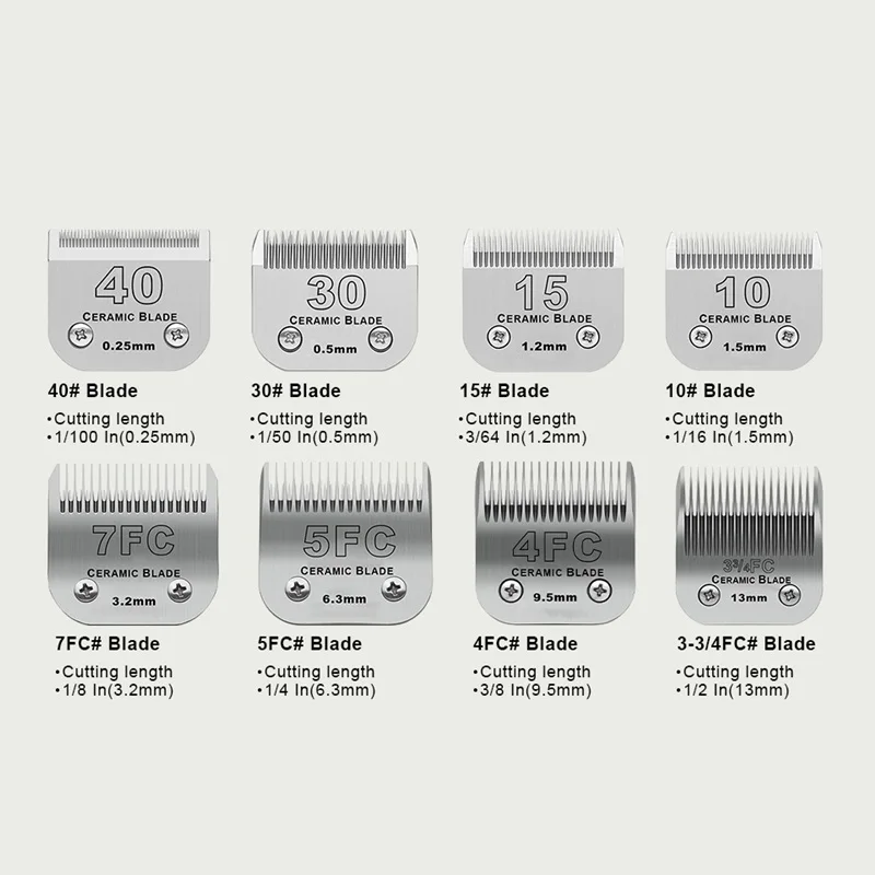 شفرة سيراميك احترافية قابلة للفصل للكلاب الأليفة متوافقة مع معظم ماكينة قصاصات سلسلة Andis AG وAGC وAGP وAGRC/Oster A5/Wahl KM10