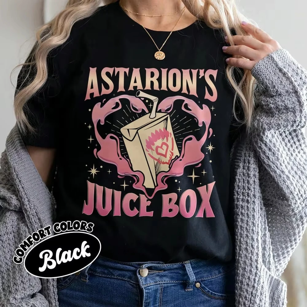 

Забавная футболка унисекс Astarion Game Fan Comfort Astarion's Juice Box BG3 Футболка Фэнтезийная книжная рубашка Забавные футболки большого размера из хлопка