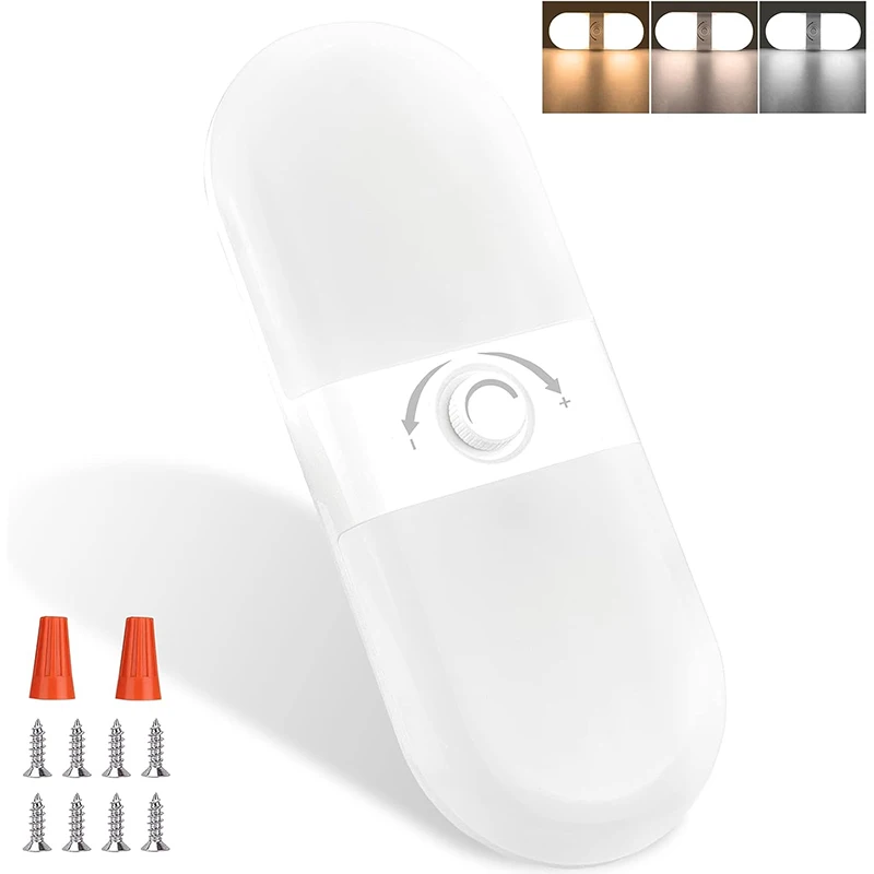 

RV Lights Interior 12V 24V 10W RV Ceiling Dome Light with 3 Color Temperature Trailer Camper Lights for Car Boat Van Truck